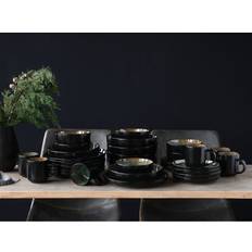 Creatable Nordic Fjord Green 30 Piece Dinnerware with Mug Dinner Set