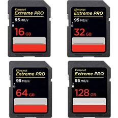 Kimsnot ekstrem pro minnekort 32gb 16gb sdhc-kort 128gb 64gb 256gb sdxc sd-kort kamera klasse 10 uhs -i 633x 95mb/ s reell kapasitet