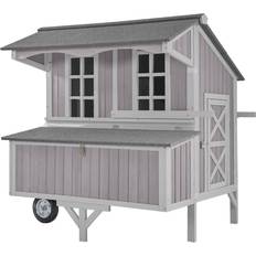 Pets Aivituvin Extra-Large Chicken Coop with Big Wheels for 6-8 Chickens