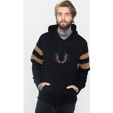 Fred Perry Maglioni Fred Perry Felpa Logo Maniche Bicolore Nero Uomo