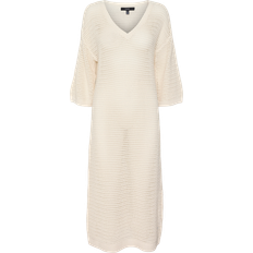 Kläder Vero Moda Klänning vmMadera 3/4 Calf Dress Beige