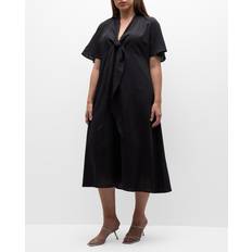 Linen - Men Dresses Plus Fiorella Tie-Front Midi Dress