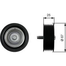 Ajoneuvon osat Gates T36434 Ohjainrulla Moniurahihna PowerGrip