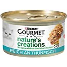 Purina Katter Husdjur Purina Gourmet Nature's Creation kattnäsfoder i gelé naturläcka, tonfisk, 12-pack