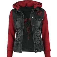 EMP Black Premium Denim Soul Between-seasons Jacket black red