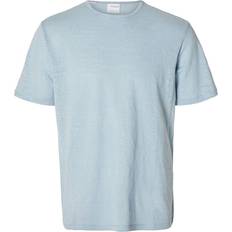 Lin T-shirts Selected Tee-shirt col rond en lin - Taille - Bleu