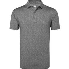 Polyester Polo Shirts FootJoy Painted Floral Lisle Herre Poloshirt Gravel