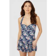 Debenhams Navy Floral Skirted Swimsuit