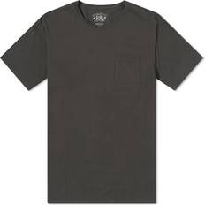 Hombre - Lona Camisetas RRL Jersey Pocket T-Shirt Faded Black Canvas