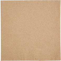 Fiesta Recyclable Recycled Dinner Napkin Kraft 40x40cm 2ply 1/8 Fold Pack 20