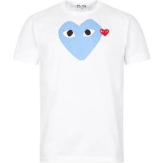 Play Comme des Garçons T-Shirt Blue Heart White