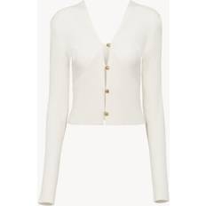 Chloé Trøjer Chloé White V-Neck Cardigan Iconic Milk