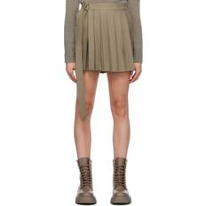 Gonne Ami Paris Taupe Pleated Miniskirt Taupe/281 FR