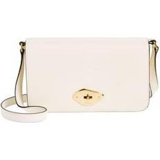 Mulberry Lana Wallet On Strap Eggshell High Gloss Leather