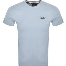 Superdry T-shirts Superdry Essential Logo Emb Tee Blue - Lyseblå