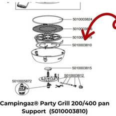 Campingaz Â Pan Support Party Grill 200/400CV 5010003810