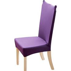 Solid Colours Loose Chair Covers SourcingMap High Back Stretch Loose Chair Cover Purple