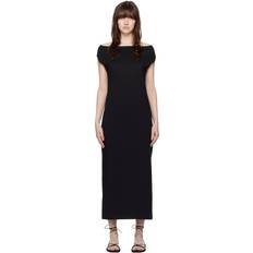 Lange Kleider - Trainingsbekleidung LouLou Studio Black Martial Maxi Dress Black