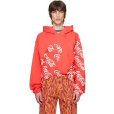 Abbigliamento ERL Coca-Cola Swirl Hoodie Knit Men Red