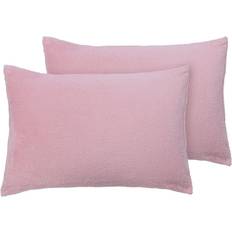 Argos Fleece Standard Pillow Case Pink