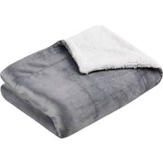 ASAB Soft Sherpa Fleece Blankets Grey