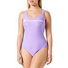 Champion Swimwear Champion Damen Legacy American Classics Swimwear Logo Badeanzug, Lavendel