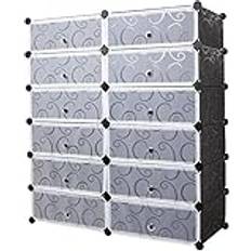 Mondeer 12-Tier Portable Storage Cabinet Shoe Rack