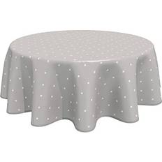 Round Wipe Clean Tablecloth Beige