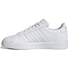 Adidas Women Racket Sport Shoes Adidas Women's Grand Court 2.0 Tennis Shoe, FTWR White/FTWR White/Gold Metallic