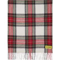 Acne Studios Accessoires Acne Studios Red & Off-White Check Fringe Scarf CM0 Black/red/white UNI