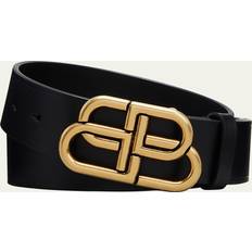 Balenciaga Belts Balenciaga Men's BB-Buckle Leather Belt