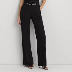 Ralph Lauren Women Pants Ralph Lauren Women's Embellished Wide-Leg Pants Black