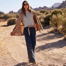 Lands' End Recover Wide Leg Jeans - High Waisted Women Blue