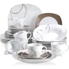 VEWEET Nikita 30-Piece Ivory Porcela Dinner Set