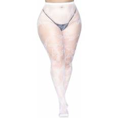 Leg Avenue Butterfly Net Tights 1x/2x White