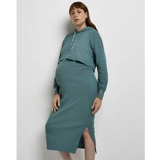 Womens Green Maternity Dress Jumper Set