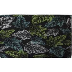 Kitchen Towels on sale Rosalind Wheeler Leaf Print on Dark Background Kitchen Towel