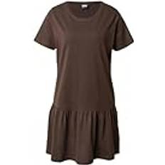 Kläder Urban Classics dam dam kappa t-shirt klänning klänning, brun, Brun
