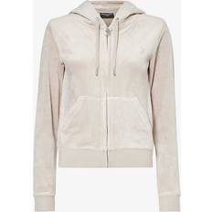 Juicy Couture Womens String Robertson Logo-embroidered Velour Hoody