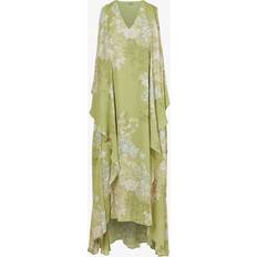 AllSaints Long Dresses AllSaints Womens Spring Green Venetia Floral-print Woven Maxi Dress