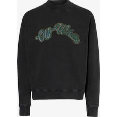 Off-White Off-white C/O Virgil Abloh Mens Black Bacchus Graphic-print Cotton-jersey Sweatshirt