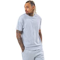 Hype Herr T-shirts Hype Mens Tonal Scribble Logo Oversized T-Shirt Grey