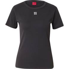 Dame T-shirts HUGO Red Shirts 'Deloris' sort hvid sort hvid