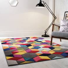 Flair Spectrum Dynamic Geometric Rug MultiColoured cm