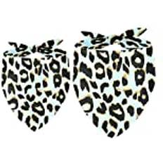 Walldor 2-pack hund bandana leopard blå flicka pojke haklappar scarf hundar