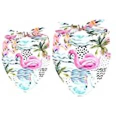 Walldor 2-pack hund bandana flamingo enhörning pool flyter hundar