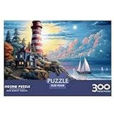 Fyr vid kusten 1000 jigsaw pussel, premiumkvalitet, för vuxna och barn från 12 års pussel, premium kvalitet intelligens utmaning jigsaw pussel i panoramaformat