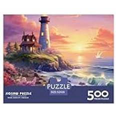 Fyr vid kusten 1000 jigsaw pussel, premiumkvalitet, för vuxna och barn från 12 års pussel, premium kvalitet intelligens utmaning jigsaw pussel i panoramaformat