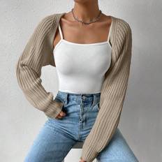 Women Cardigans Shein Versatile UltraShort Cardigan