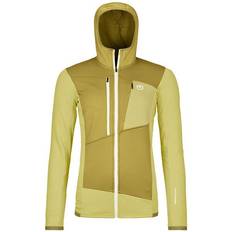 Dam - Gula - Träningsplagg Tröjor Ortovox Damen Fleece Grid Hoodie Jacke gelb